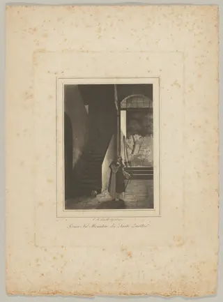 Nel Monastero dei Santi Quattro (In the Monastery of the Four Saints), by Carlo Baldassare Simelli, ink, 1840