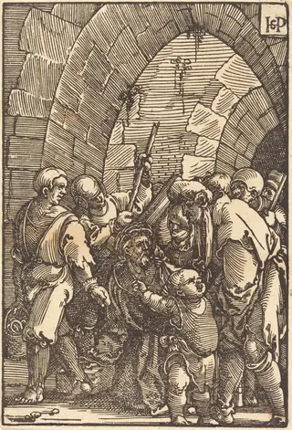Christ Bearing the Cross, by Sebald Beham, ink, 1521