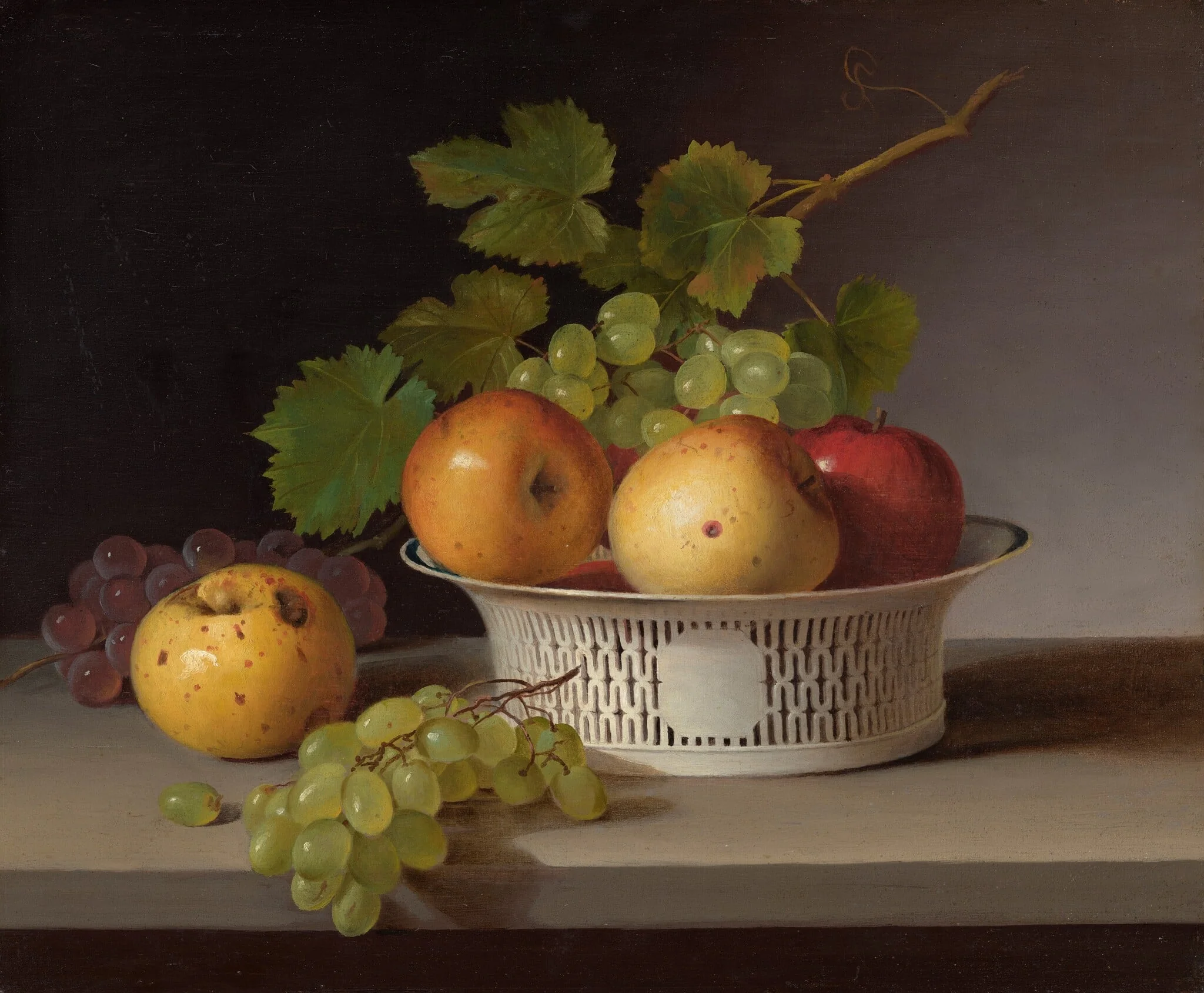 Fruit Still Life with Chinese Export Basket, detail