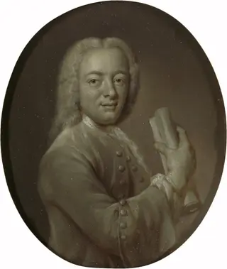 Portrait of Bernardus de Bosch I, Poet in Panpoeticon Batavum, by Jan Maurits Quinkhard, oil, 1750