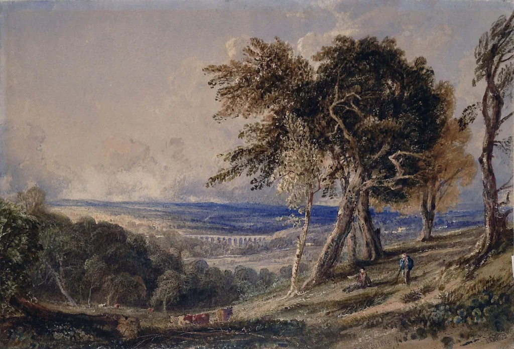 Landscape, by Anthony Vandyke Copley Fielding, watercolor, 1843