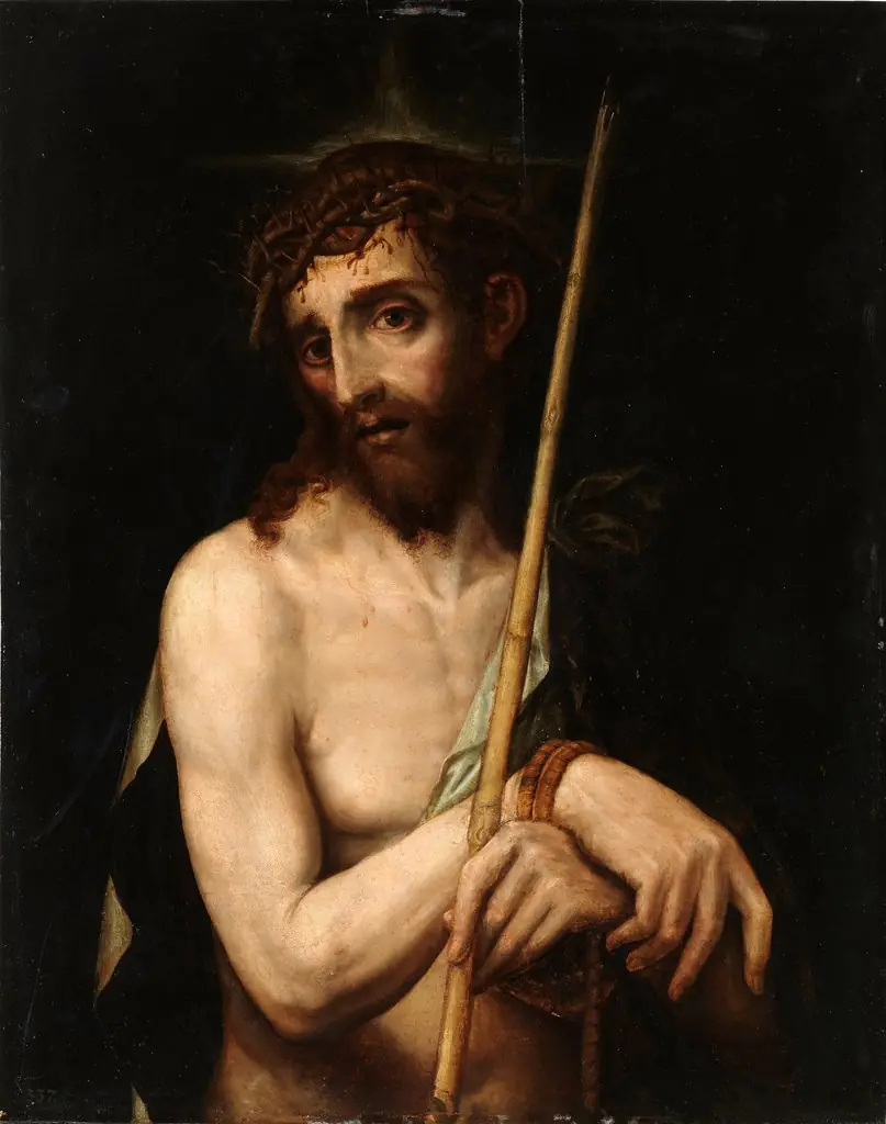 Ecce Homo, by Luis de Morales, oil, 1501