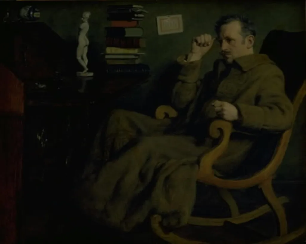 The Artist Pondering, by Axel Helsted, oil, 1894