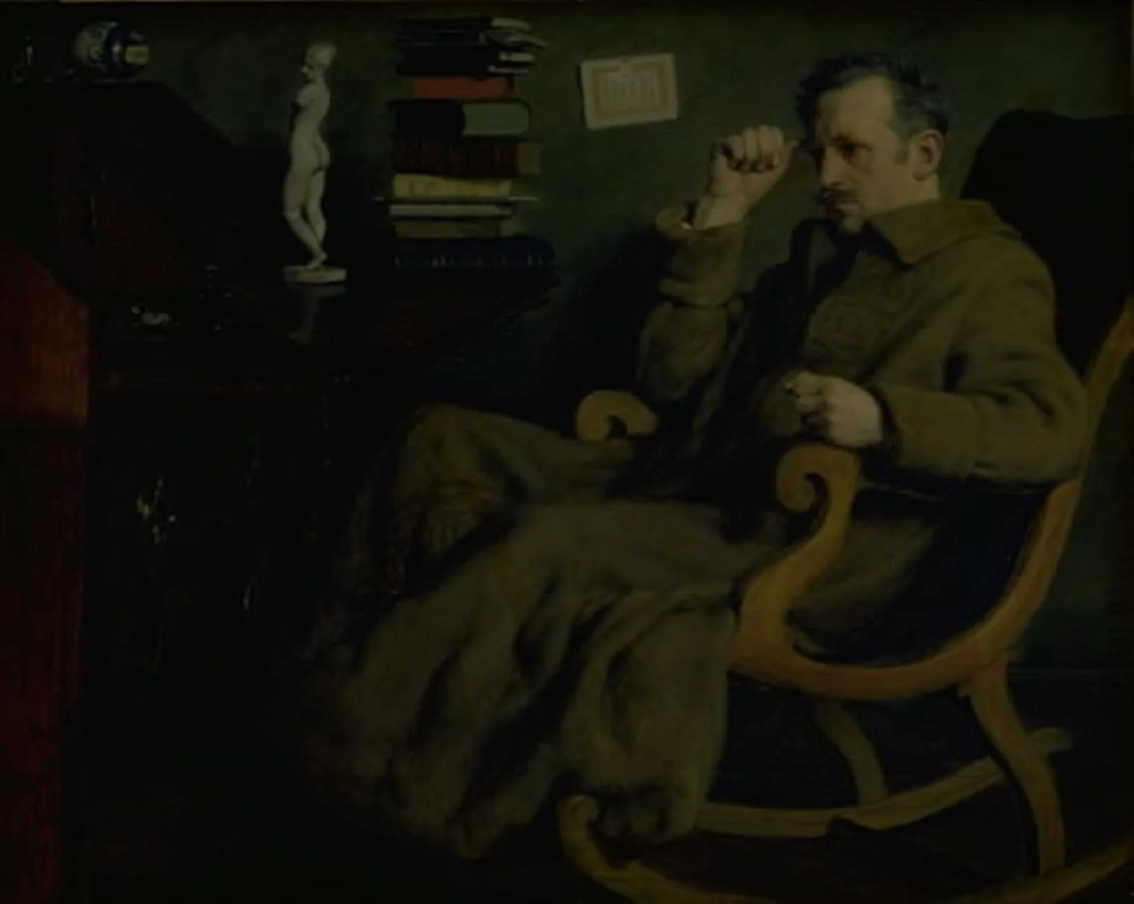 The Artist Pondering, detail