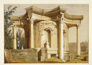 Fountain at Balbec, by William Clerihew, watercolor, 1851