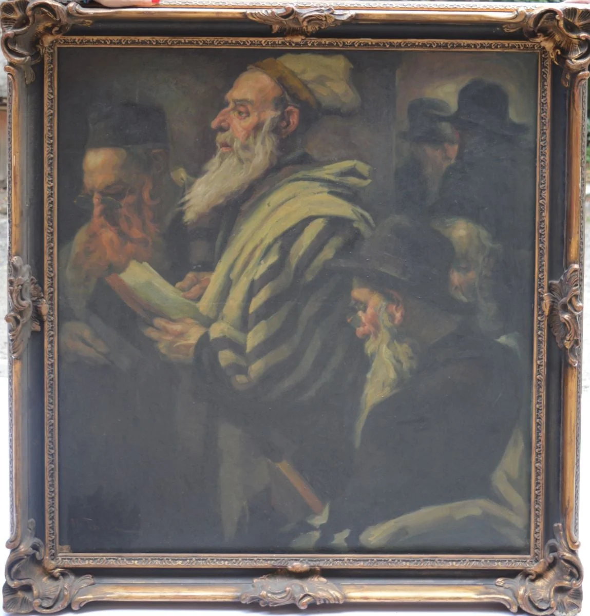 Evrei (la sinagogă), detail