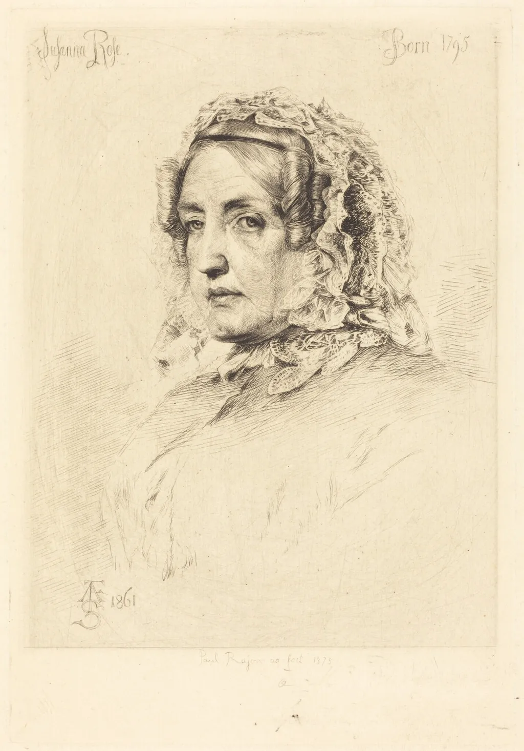 Suzanna Rose, by Paul Adolphe Rajon, ink, 1875