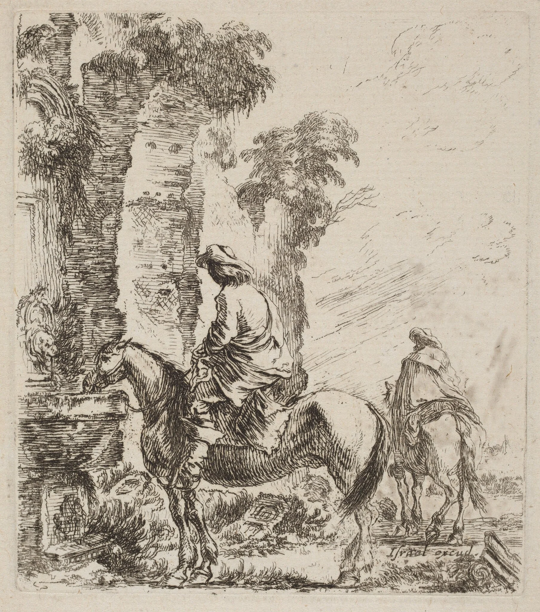Landscape with Horsemen, detail
