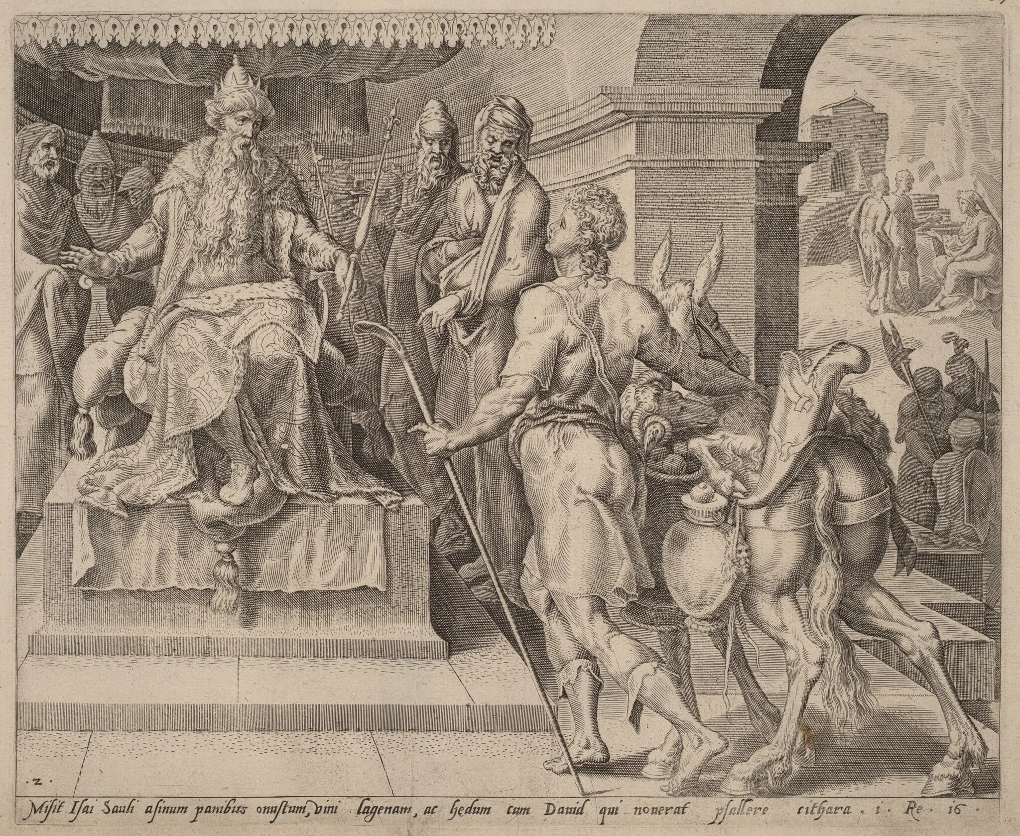 David Bringing Presents from His Father to Saul, detail