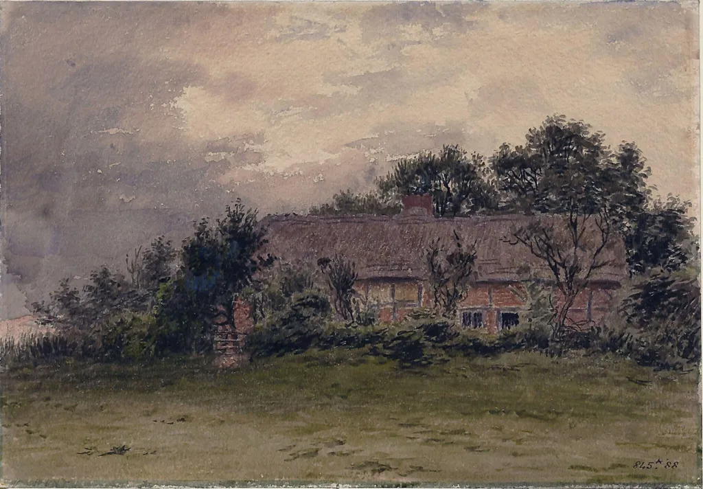 Landscape with cottages, by William Henry Hunt, watercolor, 1810