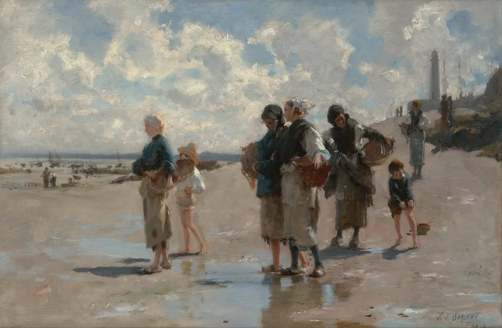 Fishing for Oysters at Cancale, by John Singer Sargent, oil, 1890