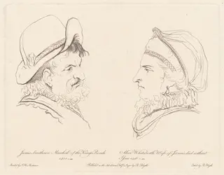 James Smithson and Alice Whitworth, by Robert Blyth, ink, 1780