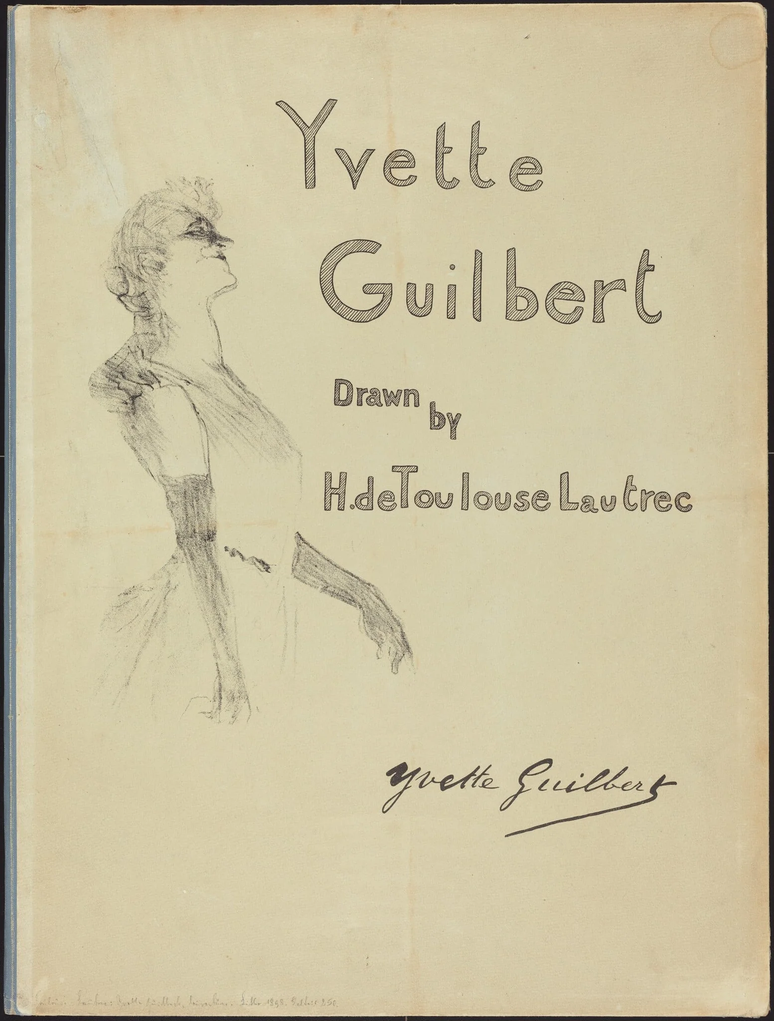 Cover, Yvette Guilbert, detail