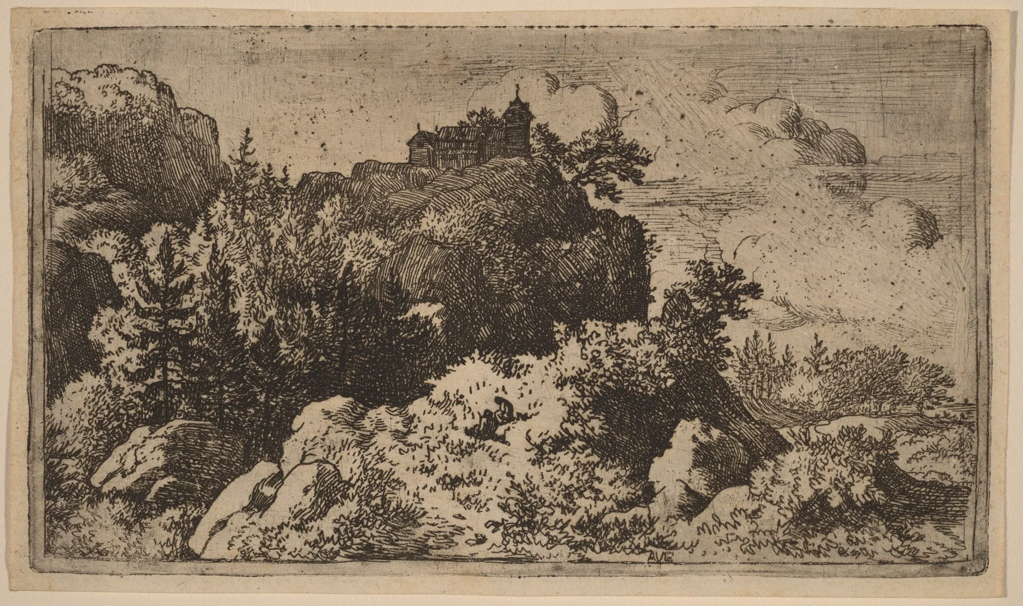 Firs in the Defile, detail
