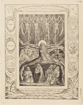 The Creation, by William Blake, ink, 1825