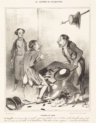 5 heures du soir, by Honoré Daumier, crayon, 1839