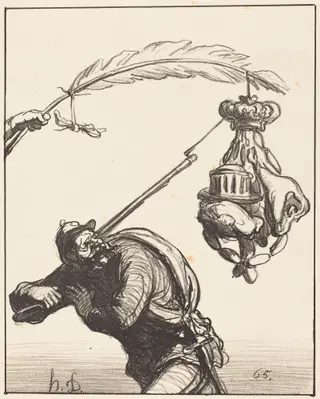 La paix a tout prix, by Honoré Daumier, ink, 1870