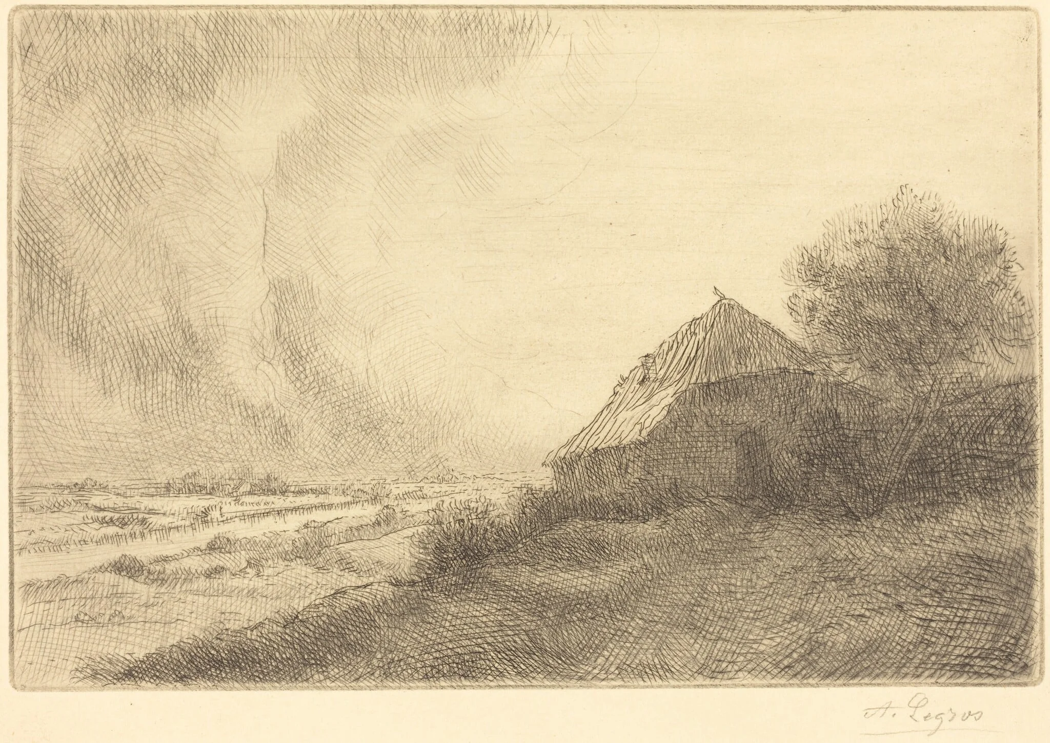 Hovel on a Hillside (Masure sur la colline), detail