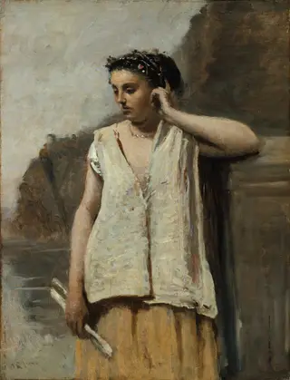 The Muse: History, by Jean Baptiste Camille Corot, oil, 1865