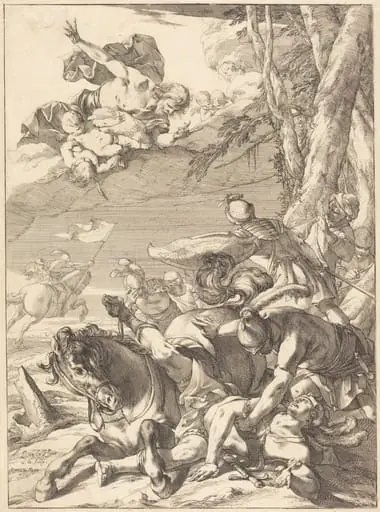 The Conversion of Saint Paul, by Laurent de La Hyre, ink, 1637