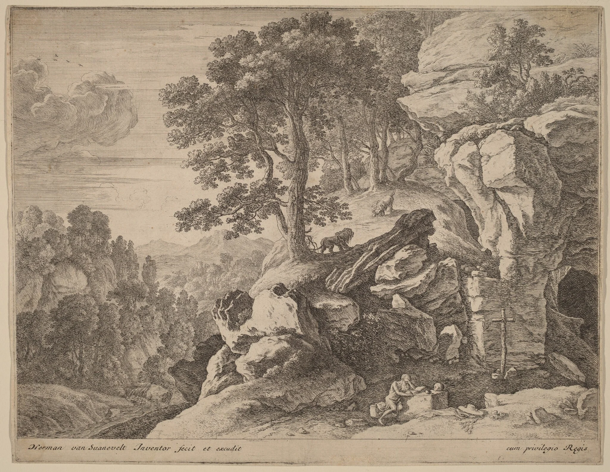 Saint Jerome in the Wilderness, detail