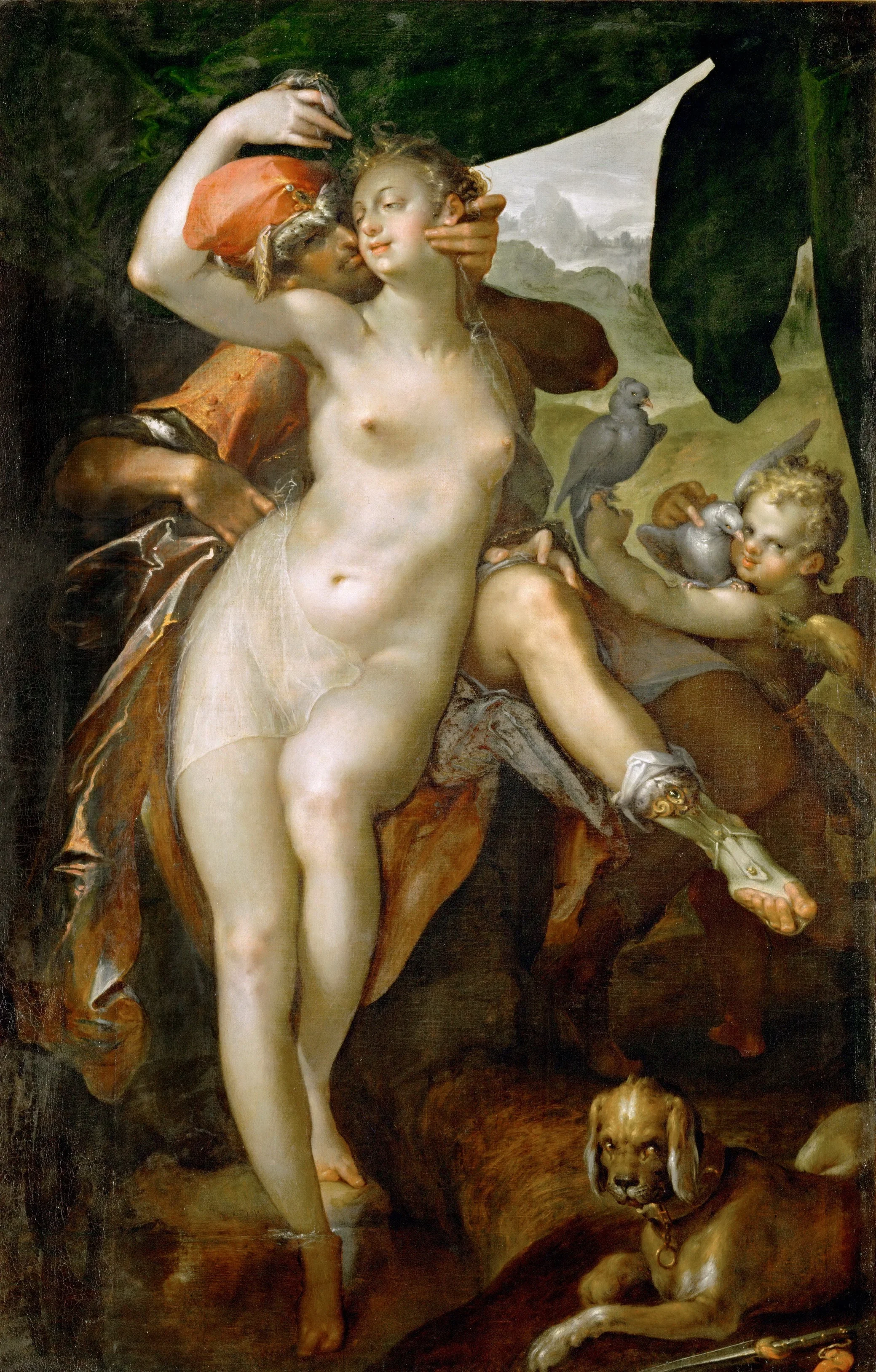 Venus and Adonis, detail