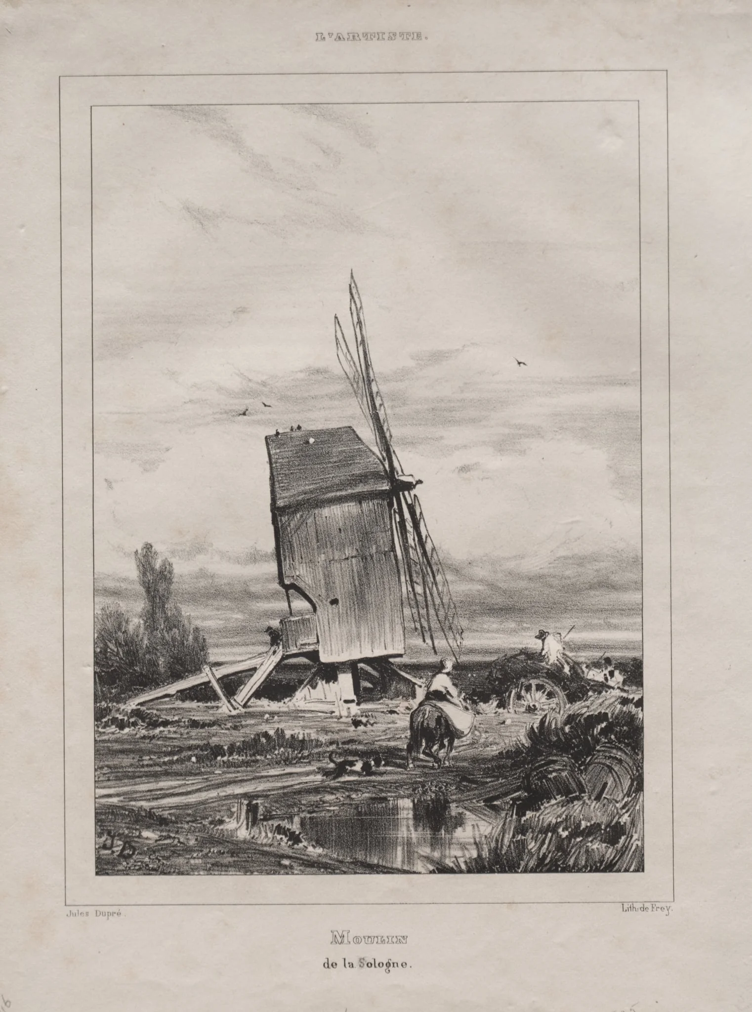 Mill in the Sologne, France, detail