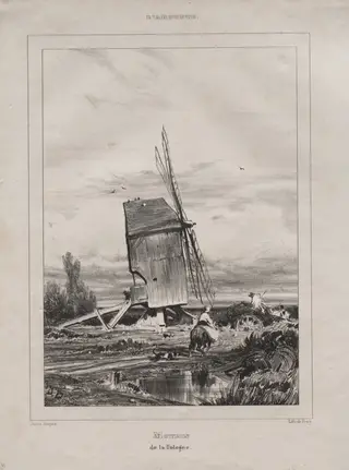 Mill in the Sologne, France, by Jules Dupré, 1835