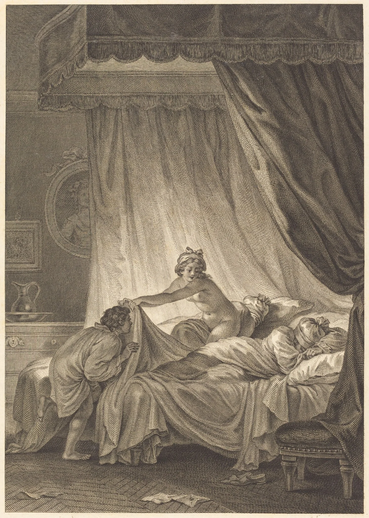 Joconde: Le lit, detail