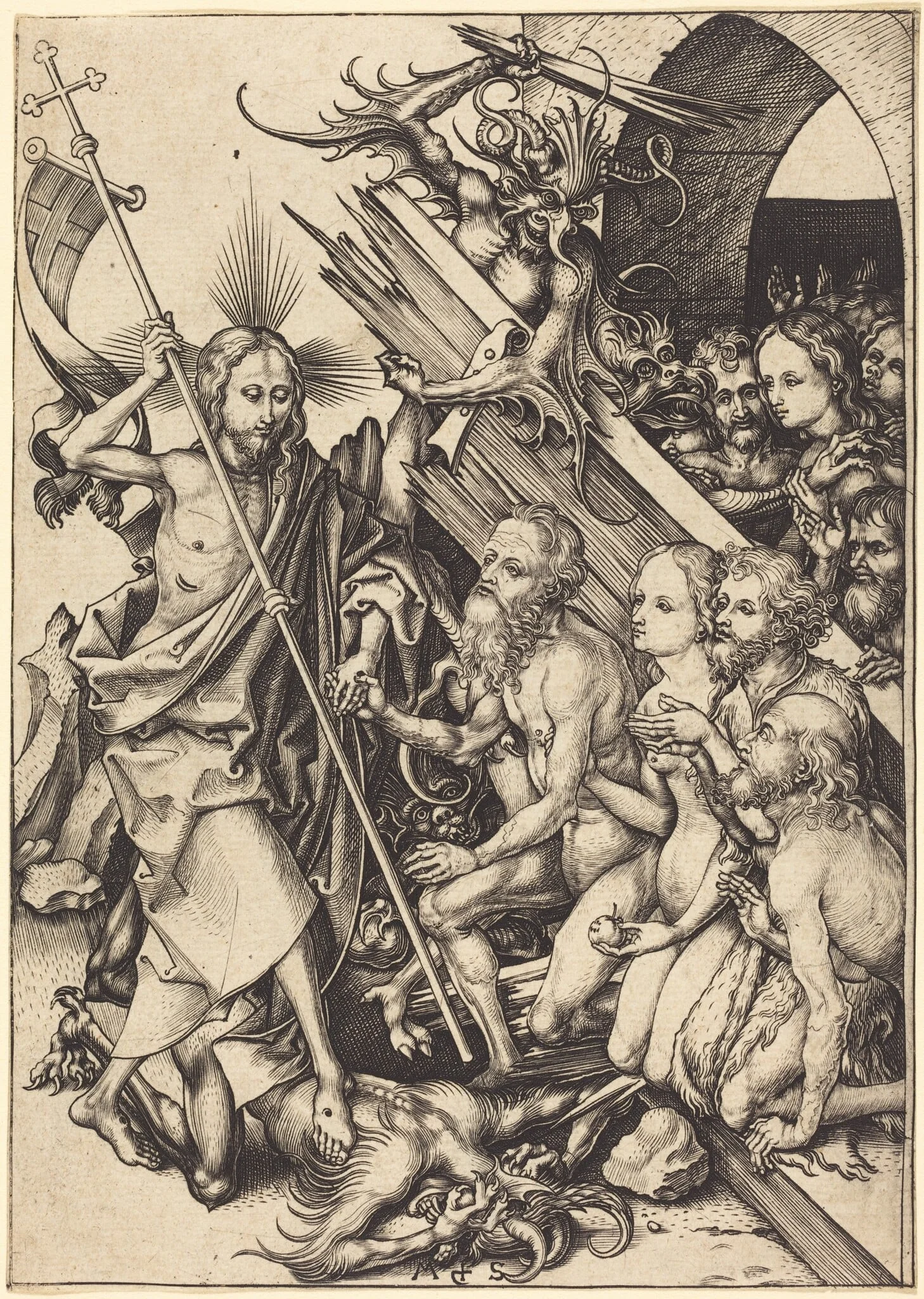 Christ in Limbo, detail