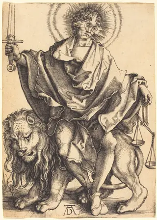Sol Iustitiae ("Sun of Righteousness"), by Albrecht Dürer, ink, 1500
