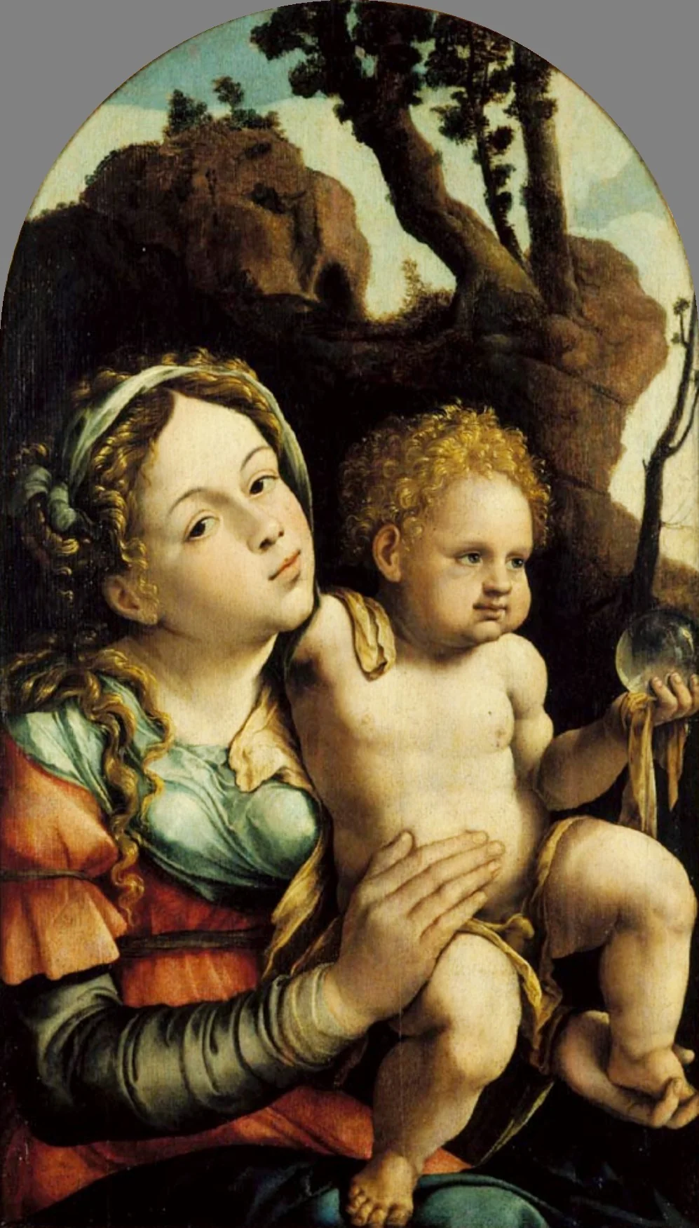 A Virgem Maria com o Menino Jesus, detail