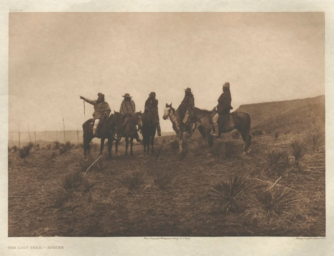 Portfolio I, Plate 19: The Lost Trail-Apache, detail