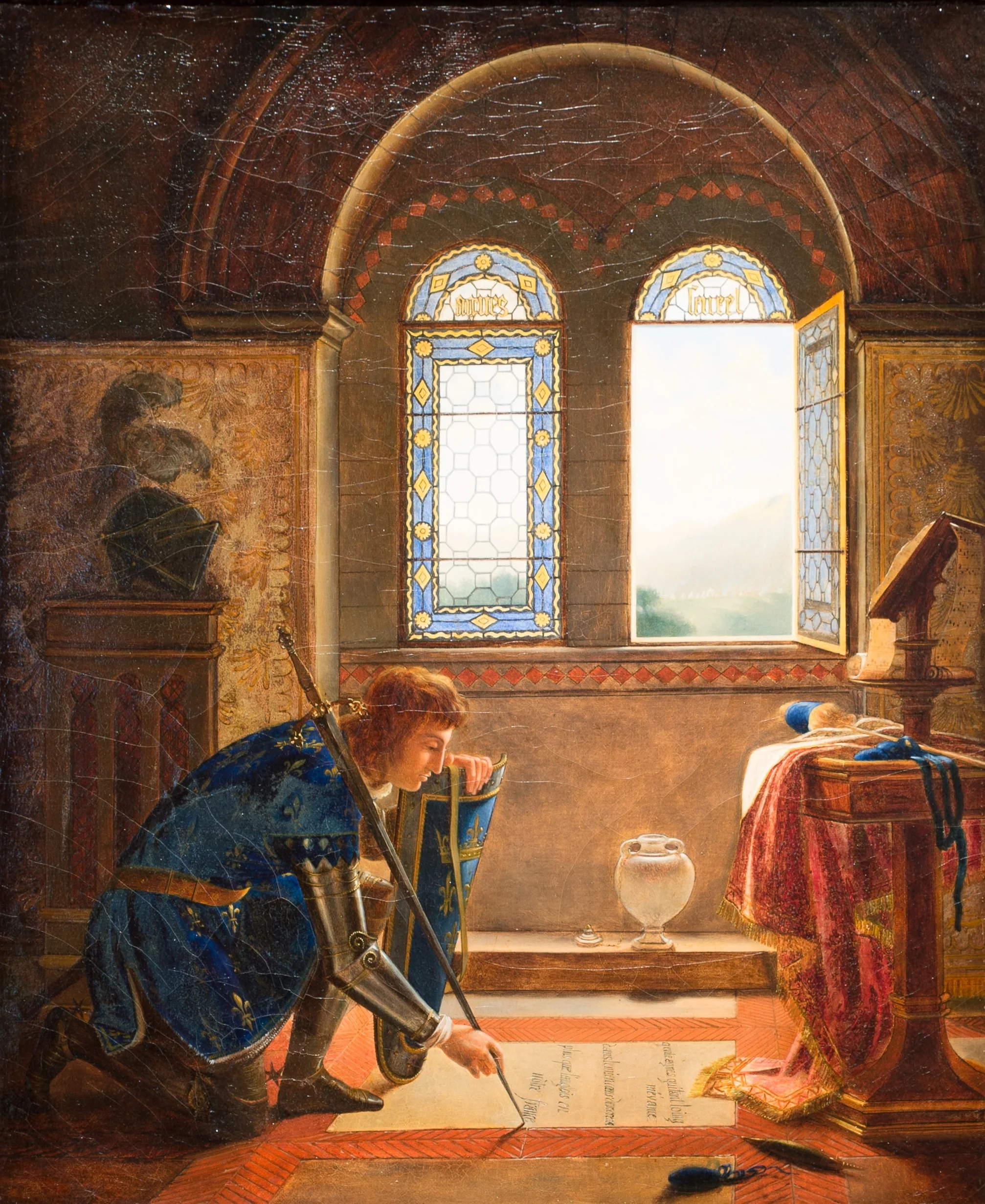 Charles VII prêt a partir pour aller combattre les anglais, detail