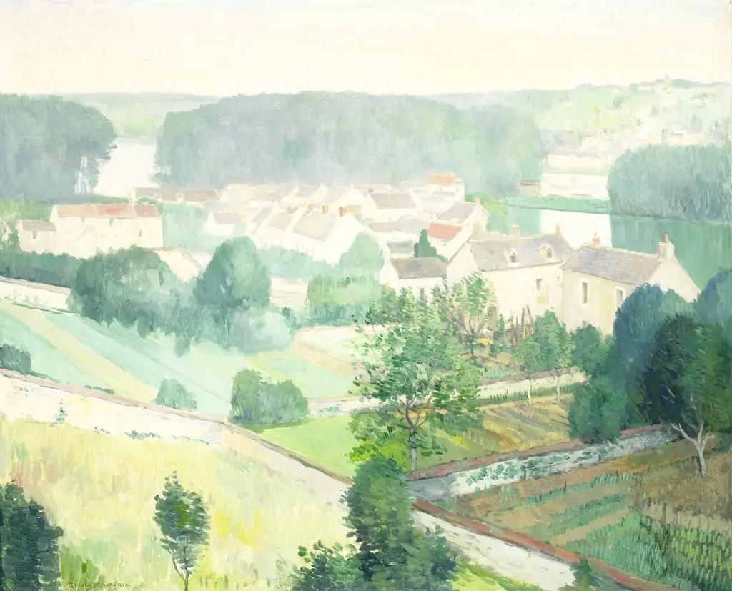 The Village of Sannois, by Gerrit Willem van Blaaderen, oil, 1910