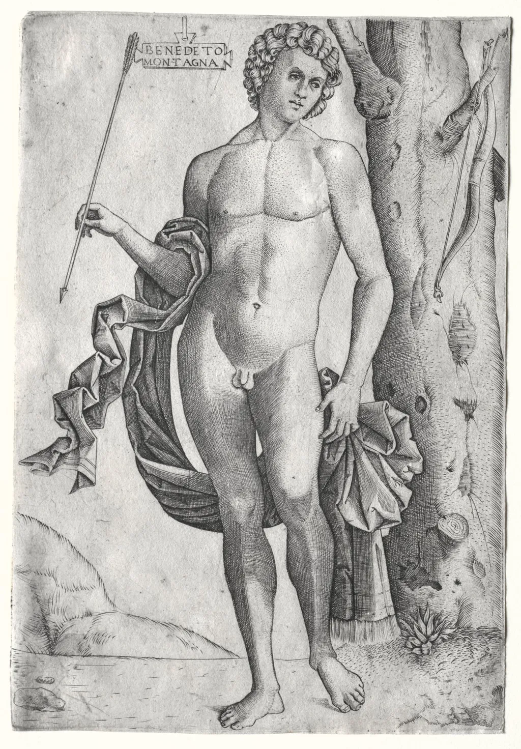 Man with an Arrow, by Benedetto Montagna, 1515