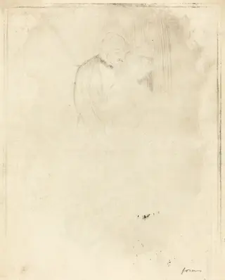 Déclaration d'amour (Declaration of Love), by Jean-Louis Forain, ink, 1880