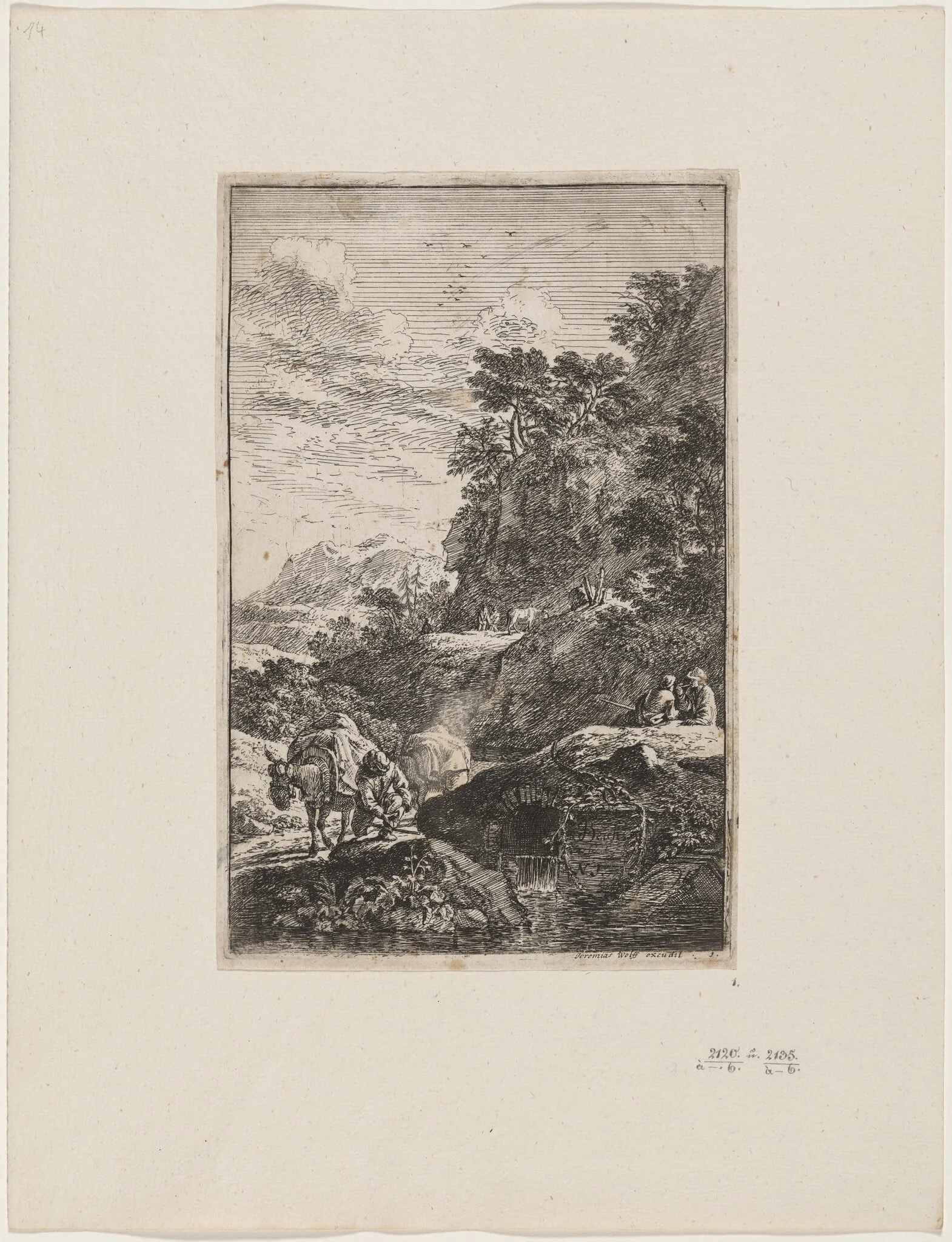 Drover with Two Mules, detail
