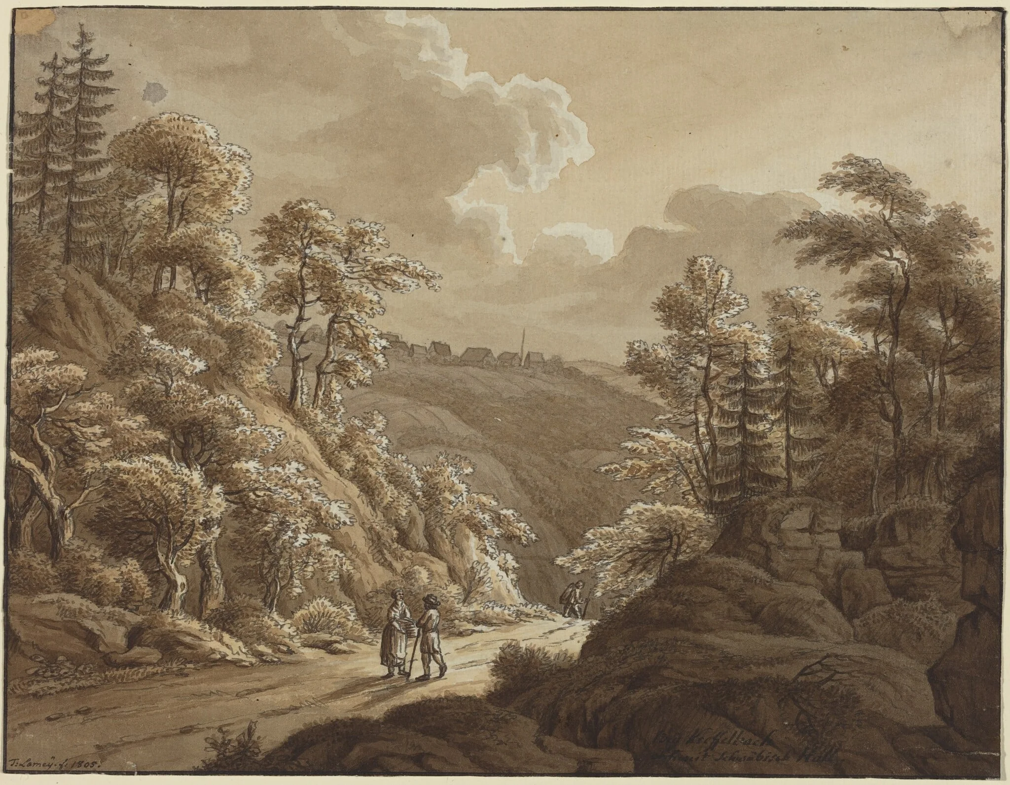 Road through the Woods near Kresselbach, detail
