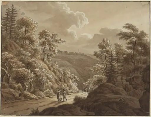 Road through the Woods near Kresselbach, by T. Lamey, ink, 1805