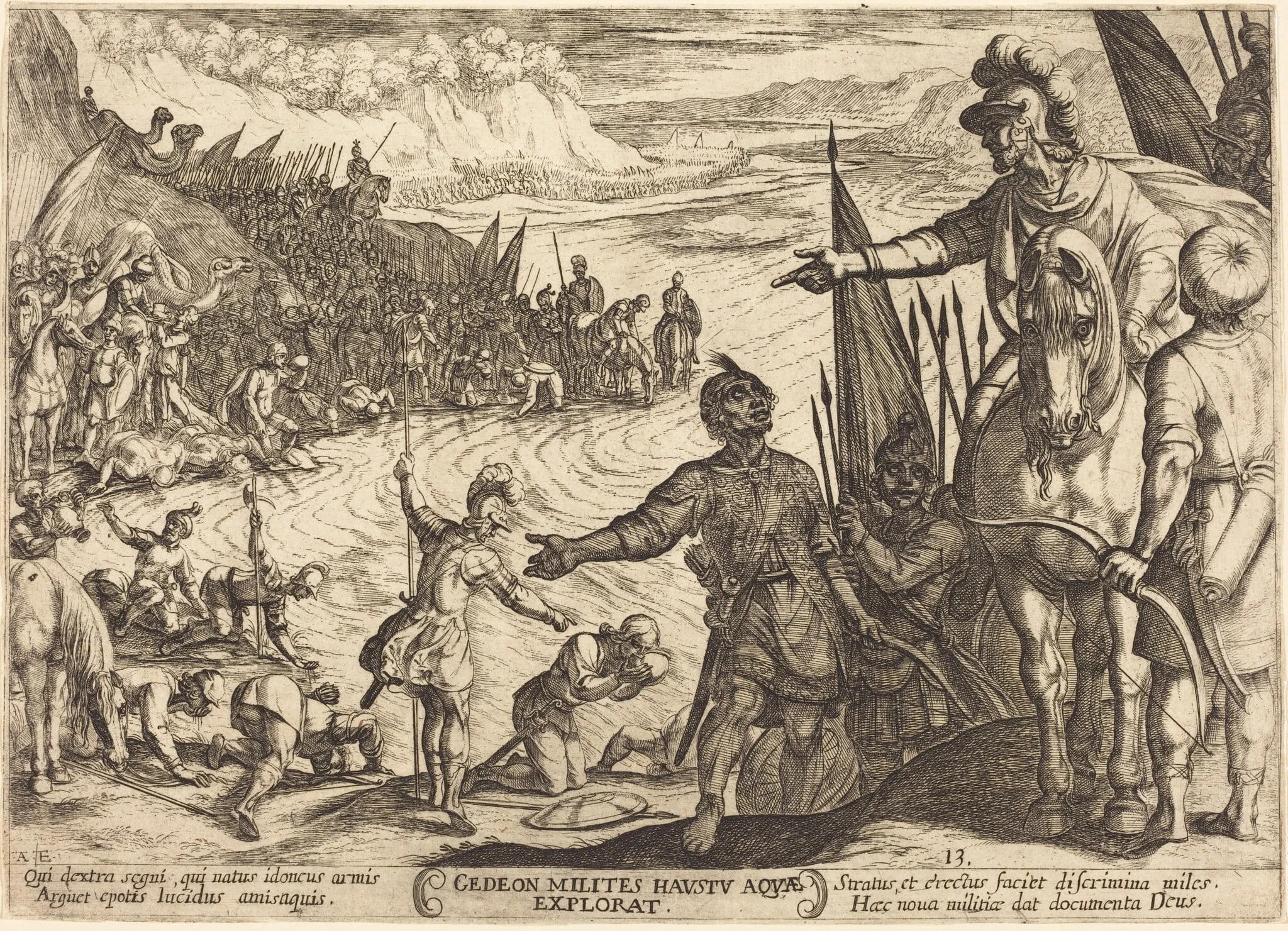 Gideon Chooses His Soldiers, detail