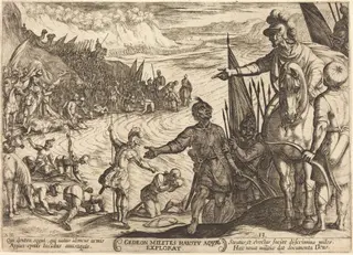 Gideon Chooses His Soldiers, by Antonio Tempesta, ink, 1613