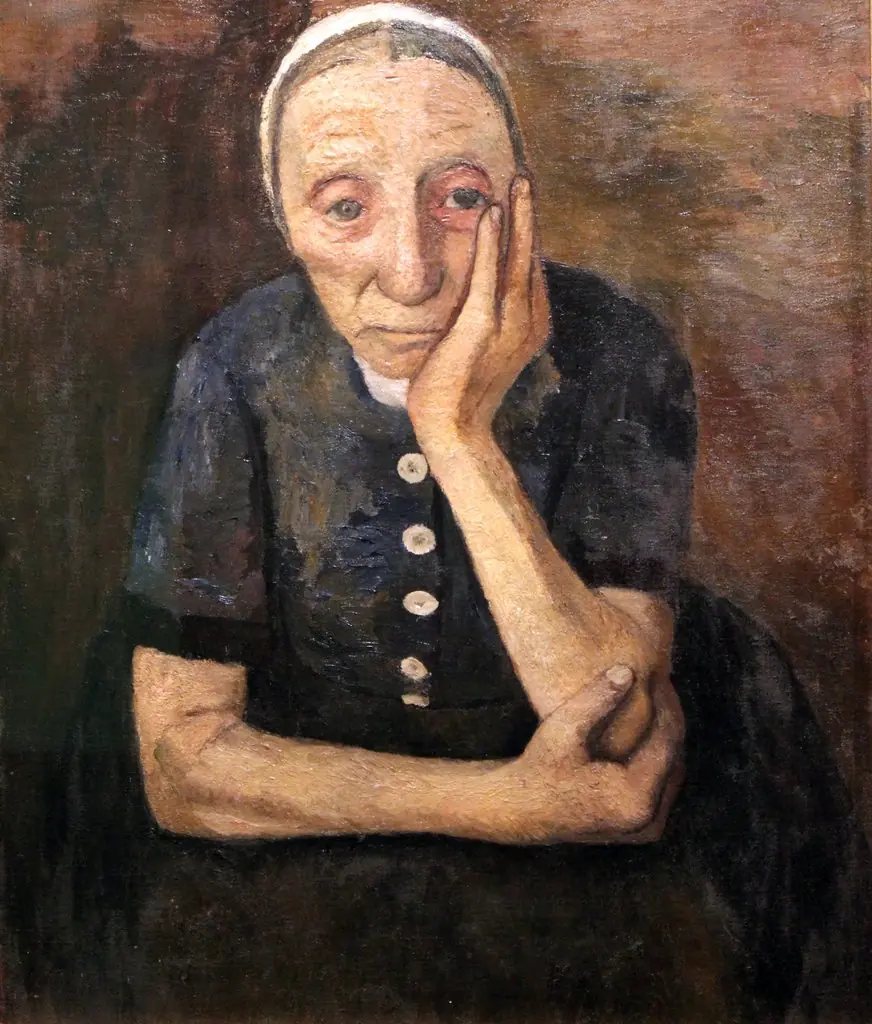 Old Peasant Woman, by Paula Modersohn-Becker, oil, 1903