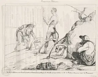 Traquenards politiques, by Honoré Daumier, ink, 1835