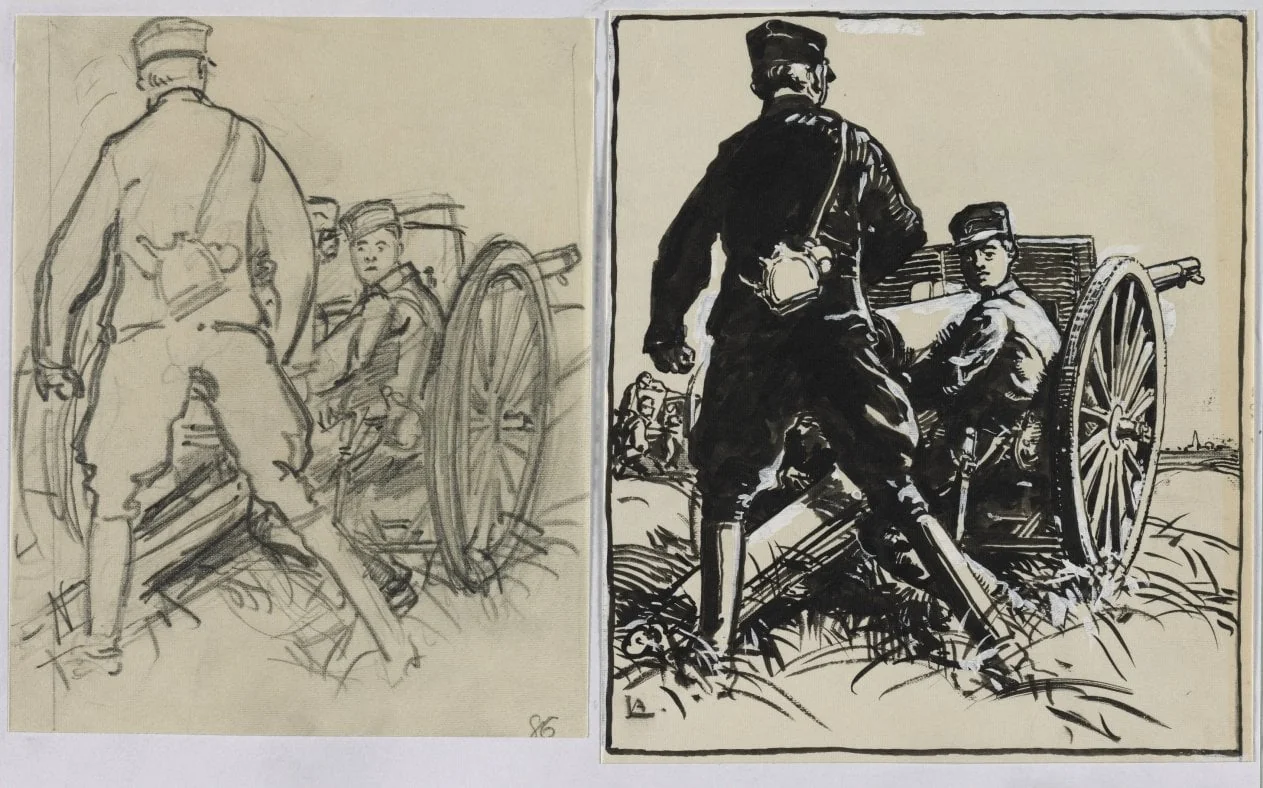 Artillelurs belges, detail