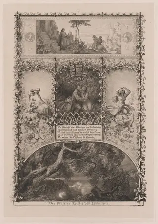 Des Pfarrers Tochter von Taubenhein (The Parson's Daughter from Taubenhain), by Eugen Napoleon Neureuther, ink, 1844