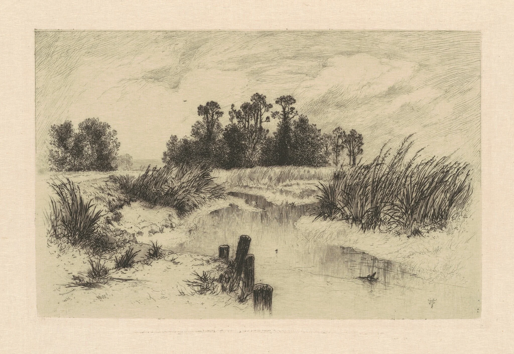 In the Newark Meadows, detail