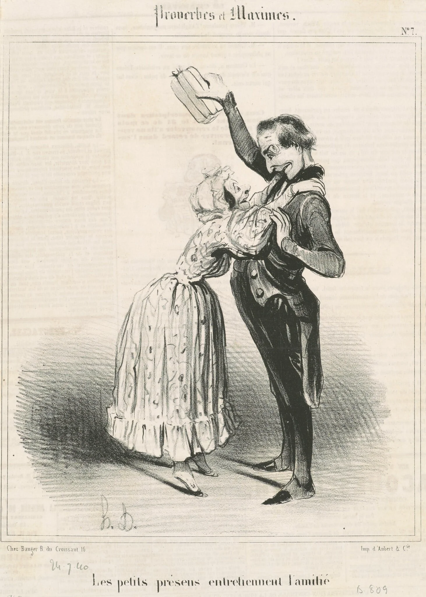Les petits présens ..., detail