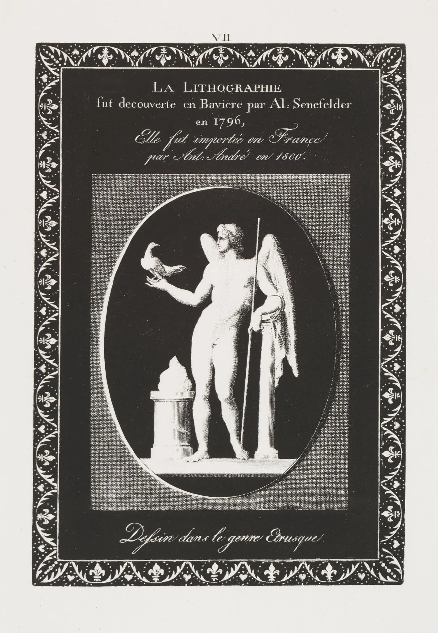 Art of the Lithograph: Dedication Sheet, Plate VII, detail