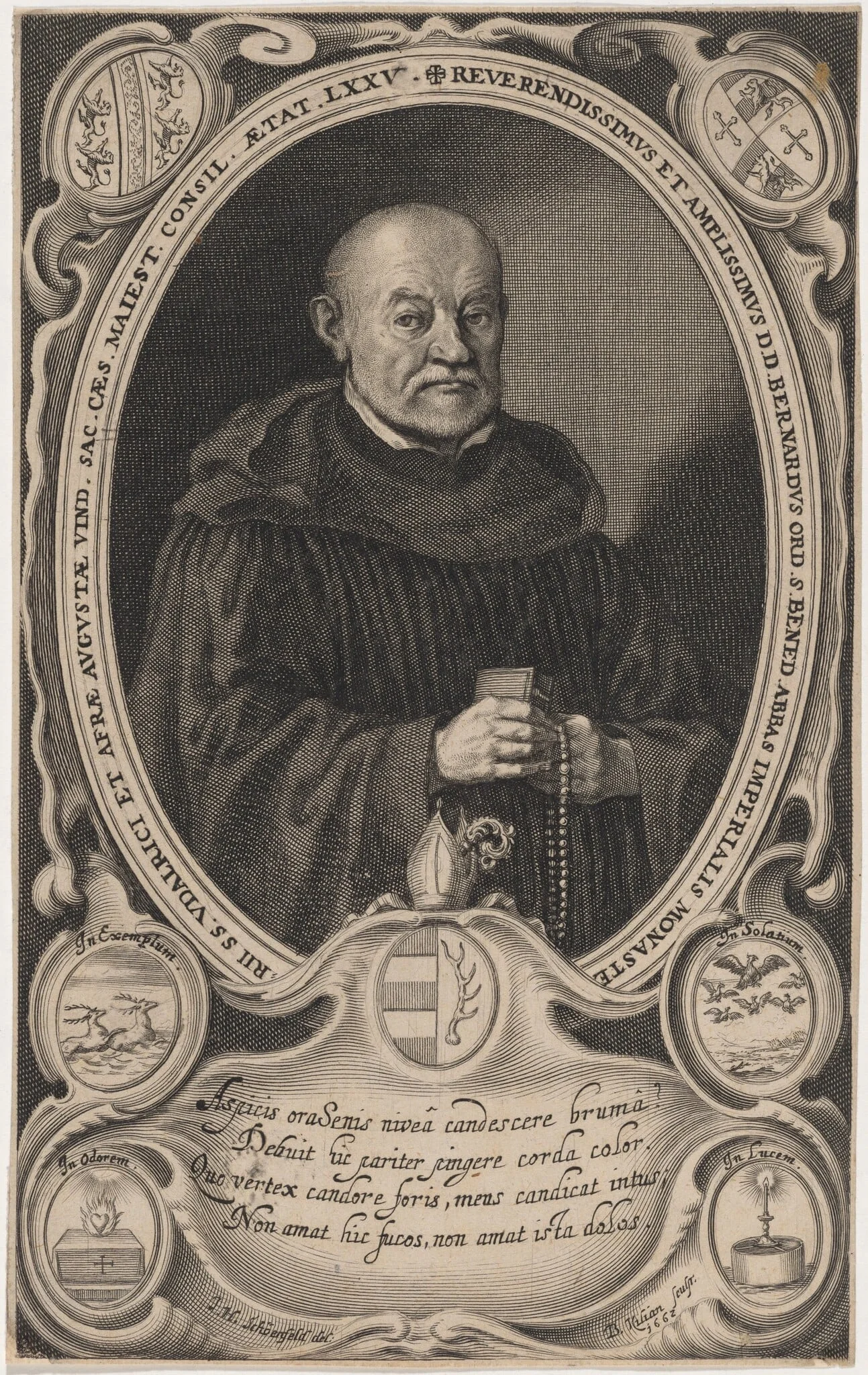 Bernhard, Abbot of the Monastery of Saint Udalric and Afra in Augsburg, detail
